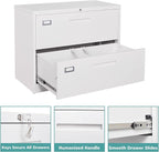 MIIIKO 2 Drawer Lateral File Cabinet - Image 6
