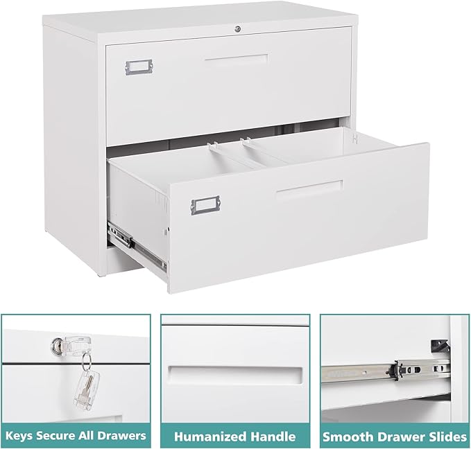 MIIIKO 2 Drawer Lateral File Cabinet - Image 6