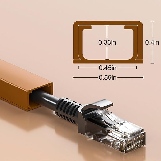 Yecaye Cord Hider, 113in Brown Cord Covers - Image 2