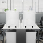 2 Packs Dual Frosted Plexiglass Desk Privacy Panels, 24 x 18 Inch Acrylic - Image 2