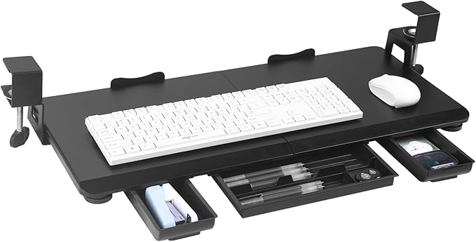 OUKMIC Large Keyboard Tray Under Desk Slide Out - Image 9