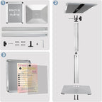 Sign Holder Stand, Heavy-Duty 8.5x11 Inch Aluminum Floor Stand - Image 7