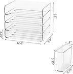 FANXIYQ 4-Tier Stackable Paper Tray Organizer - Image 5