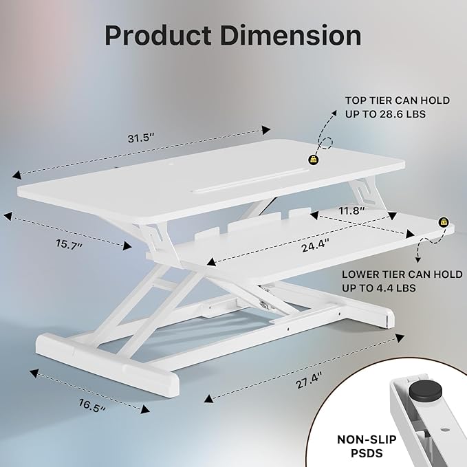JOY worker Standing Desk Converter, Desktop Workstation Riser - Image 2