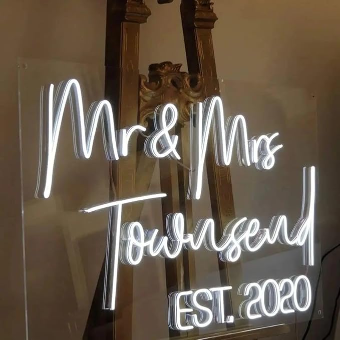 BUIZZEUOIV Custom Neon Sign, Neon Sign Customizable Large LED Wedding Neon Name - Image 6
