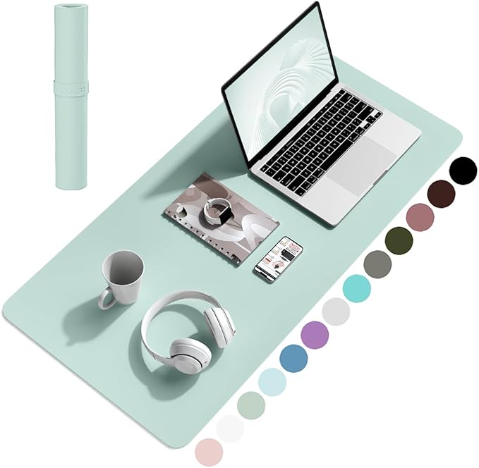YSAGi Non-Slip Leather Desk Pad, Waterproof Laptop Computer Desk Keyboard Mat by YSAGi