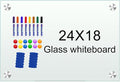 H-Qprobd White Board 24”x18“ Magnet Dry Erase Boards Frameless Magnetic Glass by H-Qprobd