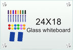 H-Qprobd White Board 24”x18“ Magnet Dry Erase Boards Frameless Magnetic Glass by H-Qprobd