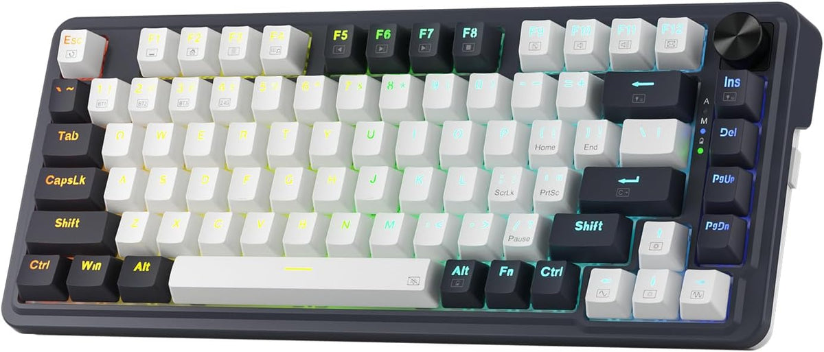 Redragon K673 PRO Wireless 81-Key RGB Gasket Gaming Keyboard, Scroll Knob