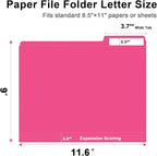 File Folder, RAZCC 150 Pack 1/3 Cut Tab File Folders Letter Size, Folders - Image 2