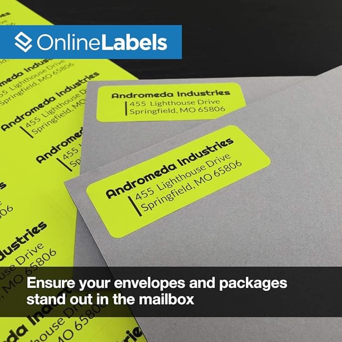 Neon Yellow Address Labels - Image 3