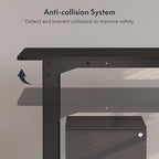 SANODESK 4-Leg Standing Desk, Electric Height Adjustable Desk - Image 7
