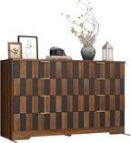 8 Drawer Dresser for Bedroom, Modern Double Dresser, Mid Century Wooden Storage - Image 9