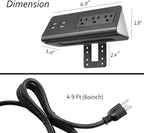 Emerising 2-Pack Desk Edge Mount Power Strips - Image 7