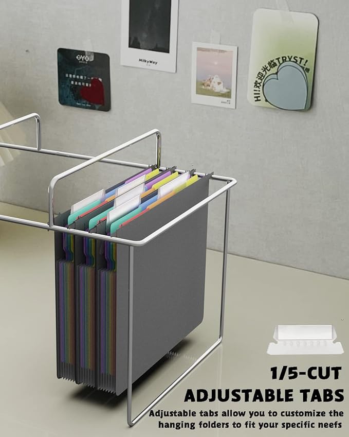 MAIMIS Plastic Expanding Hanging File Folders, 7 Pocket Extra Capacity - Image 6