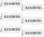 6 Pieces Plastic Reserved Table Sign Table Tent Wedding Guest Reservation Seat by Maitys