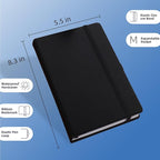KODAPAGE Black A5 Liend Journal Notebook, 7mm College Ruled Notepad, Journaling - Image 2