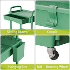 Sorgion 3 Tier Rolling Cart Organizer, Laundry Room Bathroom Organizers and - Image 4