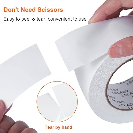 LELADY Double Sided Tape 2 Inch x 40 Yards- 1 Roll Double-Sided Adhesive Sticky - Image 4