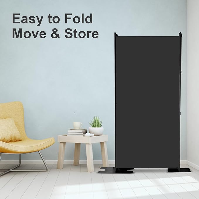 MAYOLIAH 4 Panel Room Divider 6ft Tall Freestanding Privacy Screen 136'' W - Image 6