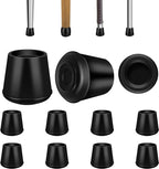 VOCOMO 1-1/8” Round Rubber Chair Leg Tips Caps, Chair Leg Floor Protectors by VOCOMO