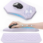 Ergonomic Mouse Pad and Keyboard Wrist Rest Support Set, Massage Design Mousepad by abcmat