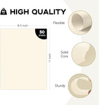 50 Sheets Cream Cardstock 8.5 x 11 Ivory Paper, Goefun Off White Card Stock - Image 2