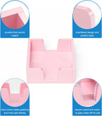 WINFFOR Acrylic Notepad Holder Dispenser - 3x3 in Sticky Note Memo Holder for Desk Organizer (W/O Pads) Office Desk Accessories School Supplies, Lightpink