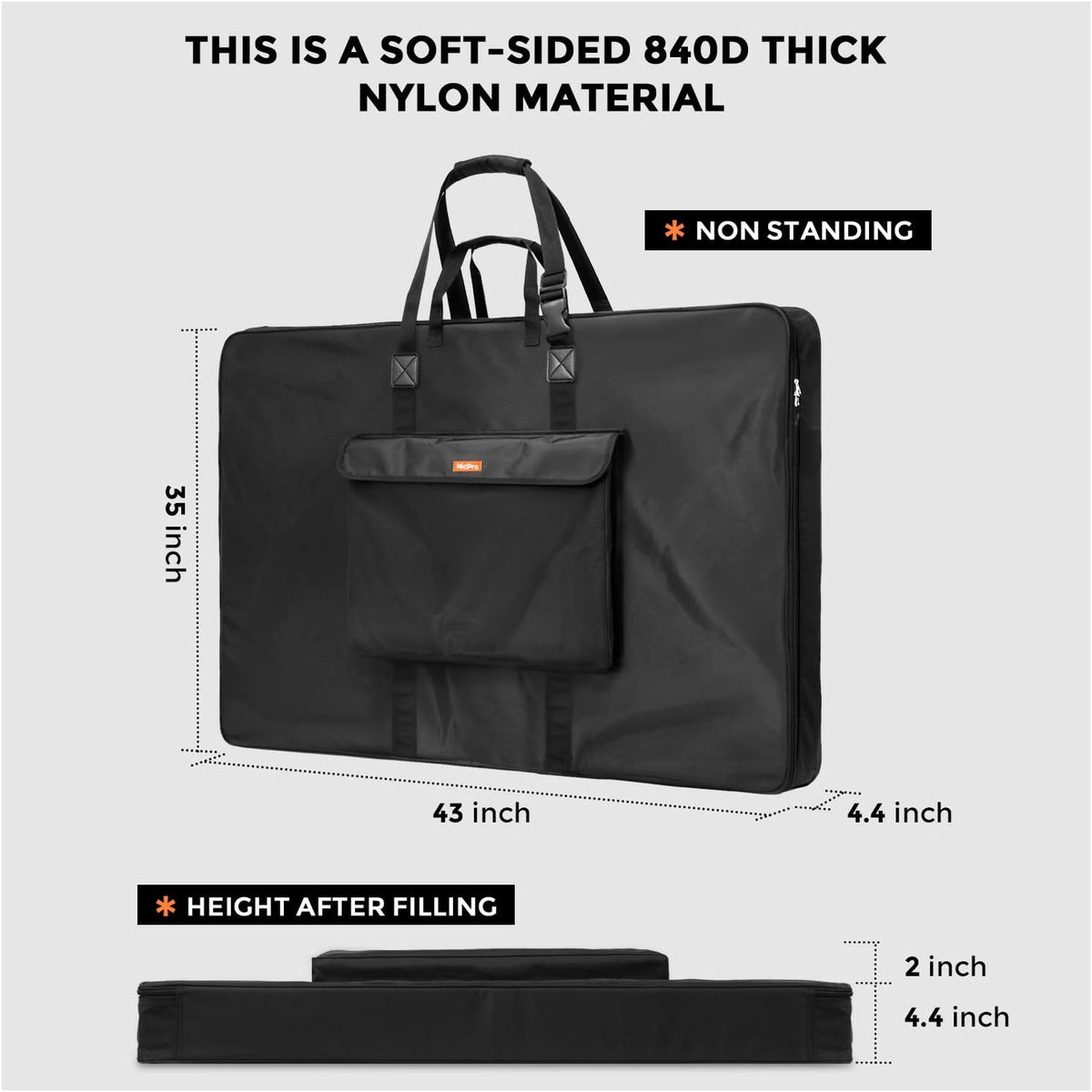 nicpro large art portfolio bag 35 x 43 shown in use