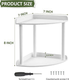 Sezanrpt 2 Tier Countertop Corner Organizer Shelf 7x7x8 Inch - Image 3