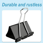 XIIFIIFII 3 Inch Extra Large Binder Clips, Heavy Duty Paper Clamps, Big Metal - Image 5
