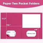 Two Pocket Folders, RAZCC 50 Pack 2 Pocket Folders Fit Letter Size Paper - Image 2