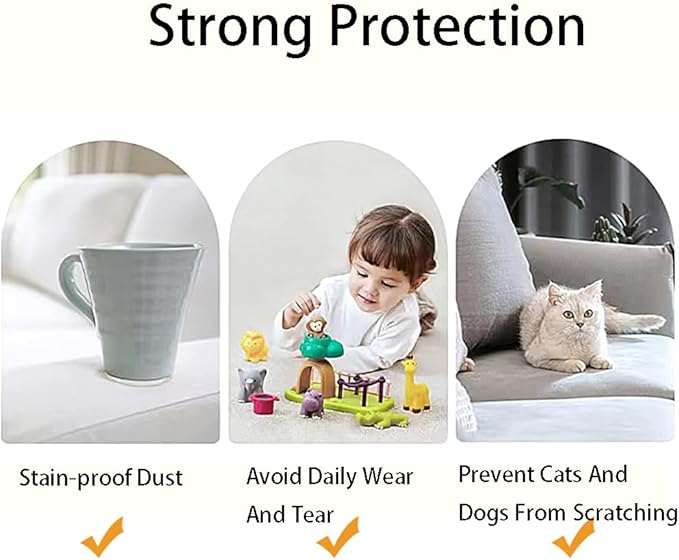 Chaexii Premium Polyester Sofa Arm Cover, Scratch Resistant Protector Covers - Image 3