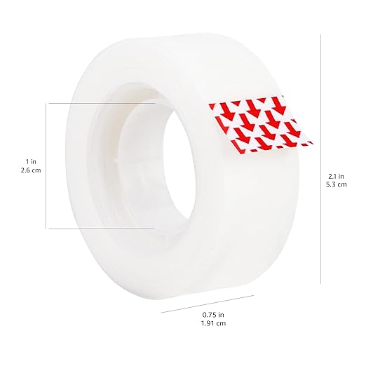 Amazon Basics Matte Finish Tape, 6 Pack, 2.1 x 0.75 inch, Translucent - Image 4