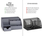 My Space Organizers Grey Desk Organizer, 9 Compartments, Office Supplies and - Image 7