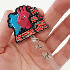 Sixrip I'm an Arterial Girl Retractable Glitter Badge Reel - Image 4