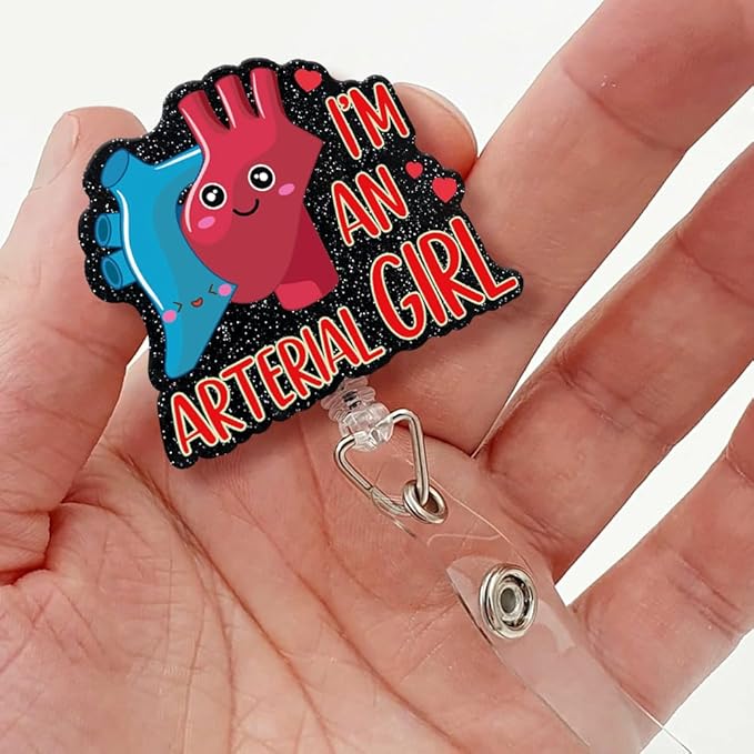 Sixrip I'm an Arterial Girl Retractable Glitter Badge Reel - Image 4