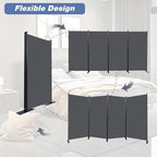 CHOSENM Room Divider, 4 Panel Folding Privacy Screens - Image 5