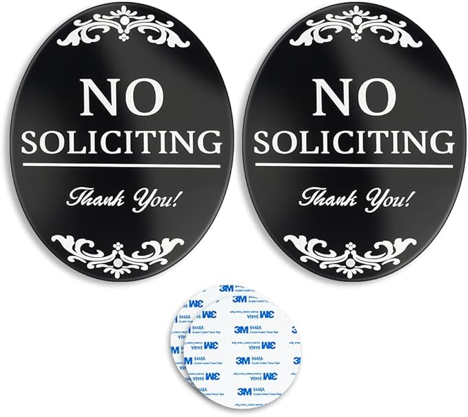 no soliciting sign for front door 4x5 inch No Soliciting Sign for Home Aluminum by DXSIGN