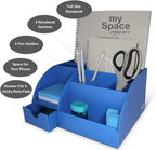 My Space Organizers Blue Desk Organizer, 9 Compartments, Office Supplies and - Image 3