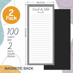 Utron 2 Pack Magnetic Notepads for Refrigerator, 100 Pages/Book Grocery List - Image 2