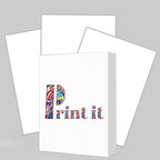 Print It - Vellum Bristol Colored Cardstock Cover Paper, 67 Lb, 8.5" X 11” by Unknown