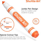 Shuttle Art 304 Pack Washable Markers, 8 Colors Broad Line Markers, Separate - Image 3