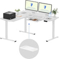 FLEXISPOT L Shaped Standing Desk, 63 x 55 Inch Electric Height Adjustable by FlexiSpot
