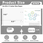Two Pocket Portfolio Folders, PANDRI 60 Pack 3 Hole Punched 2 Pocket Folders - Image 2