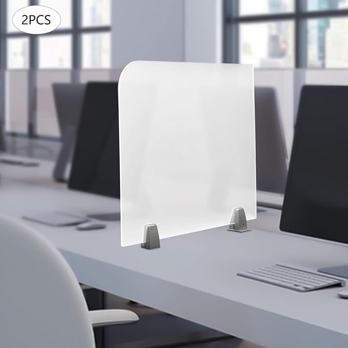 Desk Divider, Privacy Desk Screen, Frosted Acrylic Partitions - Image 5