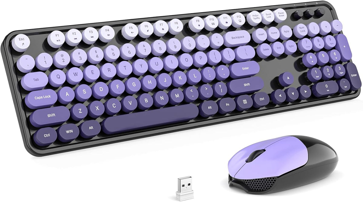 MOFII Wireless Keyboard and Mouse Combo, Full Size 2.4G Plug and Play