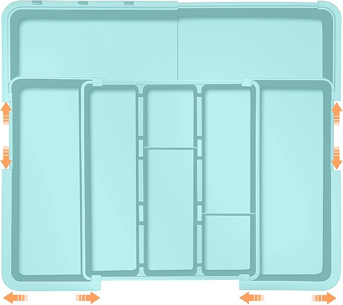 Large Utensil Drawer Organizer Expandable Silverware Organizer by Spaclear
