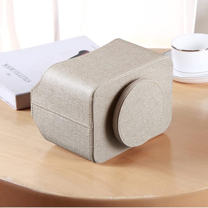 PUSU Leather 360°Rotatable Remote Control Holder, Nightstand TV Remote Caddy - Image 5