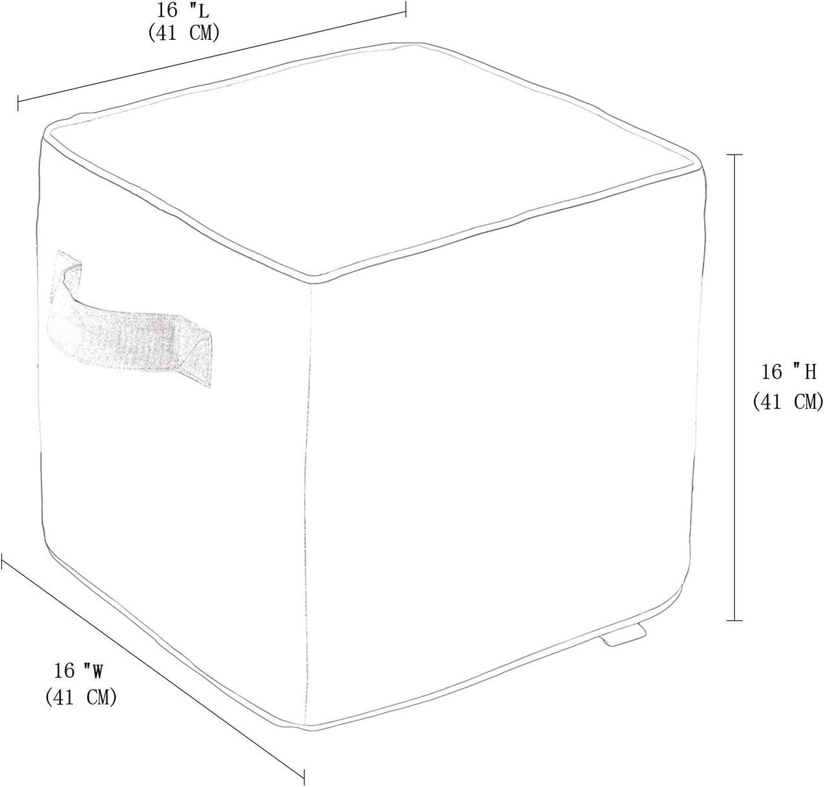 QILLOWAY Inflatable Outdoor Ottoman for Patio, Water Resistant Pouf Cube 16&q...